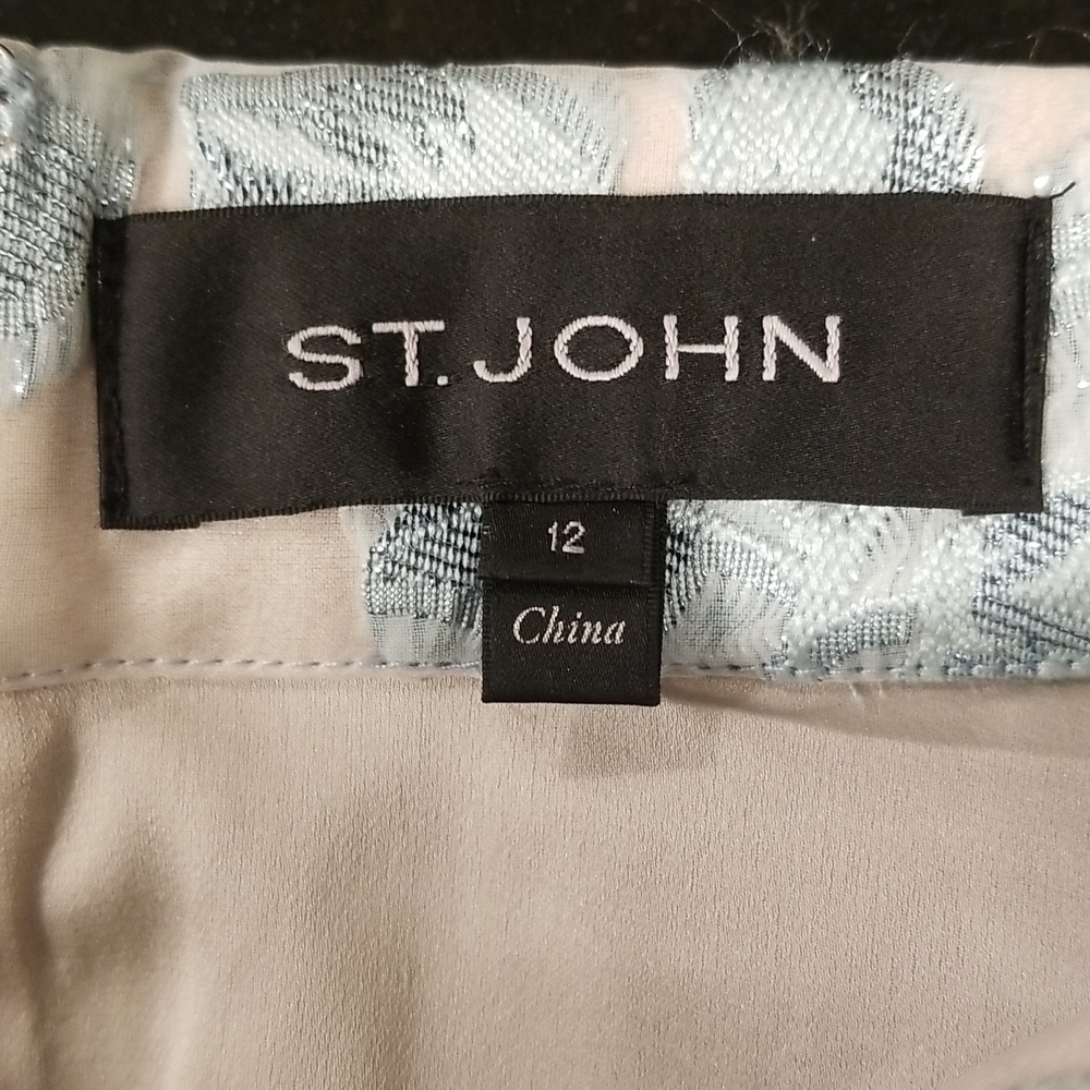 💕ST. JOHN💕 Bethany Metallic Floral Floral Organza/Jacquard Ball Skirt 10 NWOT - Picture 12 of 14